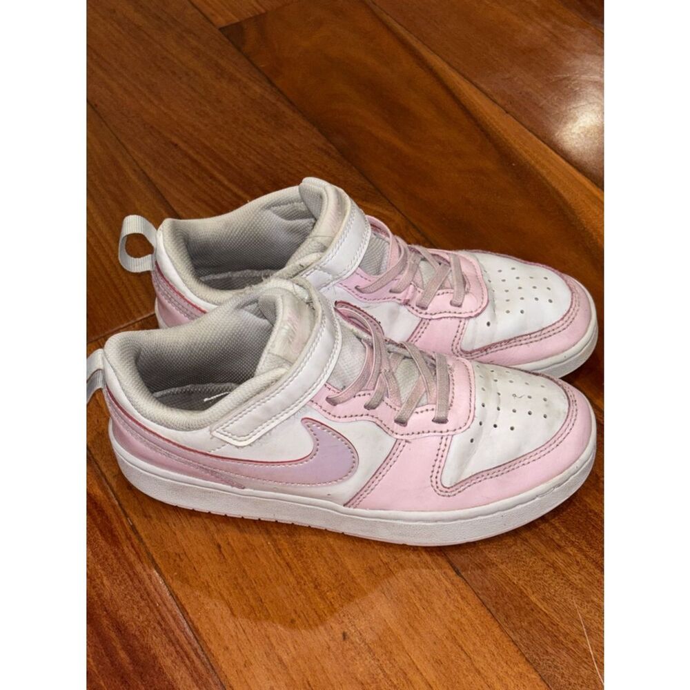 Nike Kids Pink and White Athletic Sneakers Size 3Y